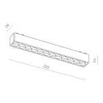 ST673.436.12 Магнитный трековый светильник Черный LED 1*12W 3000K 710Lm Ra>90 36° IP20 L230xW26xH24 СКАЙФЛЕТ 250_100_2947157