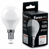 Лампа светодиодная Feron LB-1407 E14 7.5Вт 6400K 38073 500_191_2237478