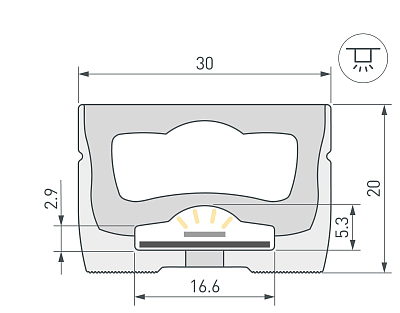 Профиль накладной гибкий Arlight WPH-FLEX 062408 400_400_3084864