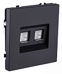 Розетка двойная Ethernet RJ-45 и со шторками, без рамки Kollinger Eclipse EC-018BK 250_100_3118837