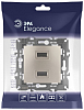 Розетка 2хUSB type A без рамки Эра Эра Elegance 14-4110-04 100_100_2400895