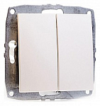 Выключатель двухклавишный без рамки Mono Electric Despina / Larissa 500-002525-102 250_100_Array