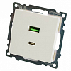 Розетка 2хUSB type A и C без рамки Stekker Катрин 50051 100_100_2160557