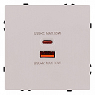 Розетка 2хUSB type A и C без рамки Kollinger Eclipse EC-024CM 500_191_3118750