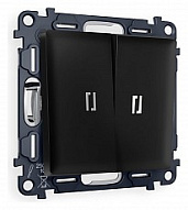 Выключатель проходной двухклавишный с подсветкой Ambrella Volt ALFA MA804035 500_191_2307069