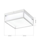 SL9517.502.01 Светильник уличный потолочный ST-Luce белый/белый LED 1*20W 3000K/4000K/5000K КУБО 250_100_2950107