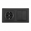 Блок с розеткой и выключателем Arte Milano SET06-2 SET06-2-30-2-40-1 black 100_100_2305958