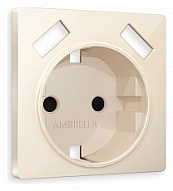 Накладка для розетки с заземлением и со шторками и 2хUSB type A Ambrella Volt ALFA AP3090 500_191_2306590