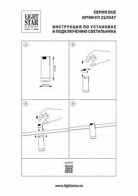 Накладной светильник Lightstar Due Hermes 210047 400_400_2836729