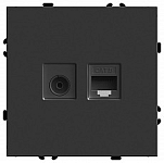 ТВ-розетка и розетка Ethernet RJ-45 без рамки Stekker Эмили 49846 250_100_Array