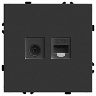 ТВ-розетка и розетка Ethernet RJ-45 без рамки Stekker Эмили 49846 500_191_2301145