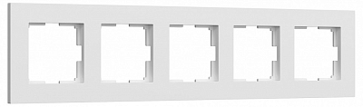 Рамка на 5 постов Werkel Slab белый софт W0052961 400_400_2131219