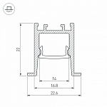 Профиль встраиваемый Arlight SL-COMFORT 031770 250_100_1890325