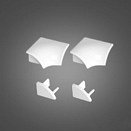 Набор (2 заглушки + 2 угловых соединения) для планки 6, белый 500_191_3232773