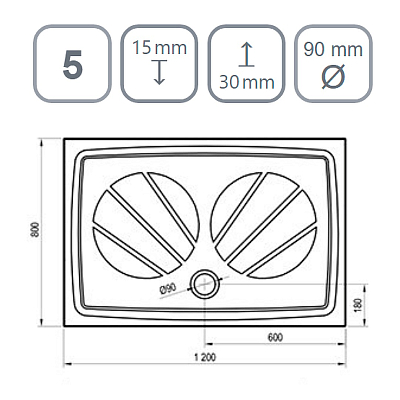 Поддон GIGANT PRO 120x80 ЧЕРНЫЙ матовый 400_400_2420439