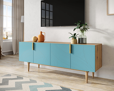 Комод под TV с четыремя дверками "Line" LN06/GR1/blue 400_400_1929874