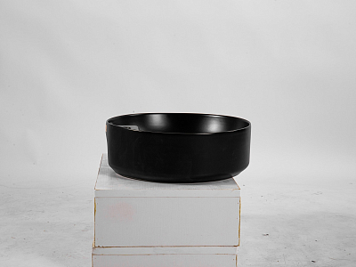 AQ5212-MB ЕВРОПА раковина 405*405*140 для установки на столешницу, матовый черный 400_400_2413688