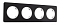 Рамка на 4 поста Arte Milano am-502.13 502.13-4.black