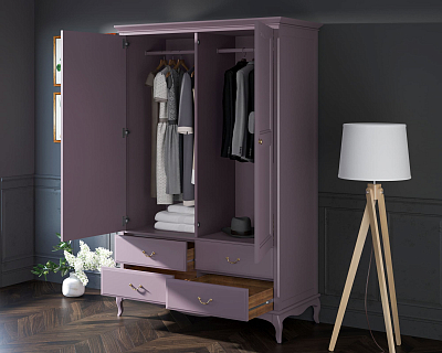 Шкаф "Leontina Lavanda" двустворчатый с ящиками арт ST9327KR2L 400_400_1933385