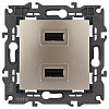 Розетка 2хUSB type A без рамки Эра Эра Elegance 14-4110-04 100_100_2400955