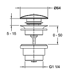 E30536-BL Push-open сливной набор для раковины матовый черный 250_100_2414874