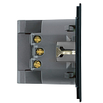 Розетка с заземлением и со шторкой и 2хUSB type A и C, без рамки Stekker Мия 50452 250_100_3073631