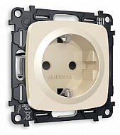 Розетка с заземлением и со шторкой, без рамки Ambrella Volt OMEGA MO307010 500_191_2307190