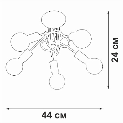 Люстра на штанге Vitaluce V3727 V3727-0/5PL 400_400_1819570