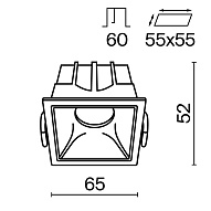 Встраиваемый светильник Technical DL043-01-10W3K-SQ-W 500_191_2438245