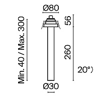 Встраиваемый светильник Technical C140RS-L300-7W3K-BBS 500_191_2438109