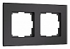 Рамка на 2 поста Werkel Senso (черный, стекло soft-touch) W0023108 100_100_2297090