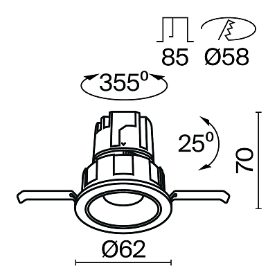 Встраиваемый светильник Technical DL057-7W3K-W 400_400_816884