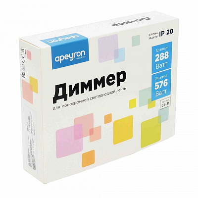 Контроллер-диммер и регулятор ЦТ с пультом ДУ Apeyron Electrics  04-31 400_400_2176161
