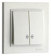 Выключатель проходной двухклавишный Mono Electric Despina 102-010023-111 500_191_2301636