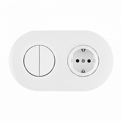 Блок с розеткой и выключателем Arte Milano SET08-2 SET08-2-40-1-30-2 white 400_400_2182294
