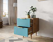 Тумбочка с двумя ящиками "Line" LN07/GR1/blue 250_100_1929889