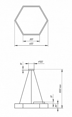 Подвесной светильник Эра Hexagon Б0050550 400_400_707885