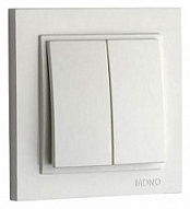 Выключатель двухклавишный Mono Electric Despina 102-252525-102 500_191_2301721