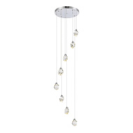 SL6114.103.08 Светильник подвесной ST-Luce Хром/Прозрачный LED 8*3W 3000K КАСКАТО 500_191_794760