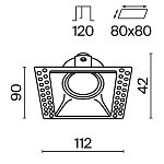 Встраиваемый светильник Technical DL042-01-SQ-W 250_100_Array