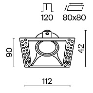 Встраиваемый светильник Technical DL042-01-SQ-W 500_191_2438236