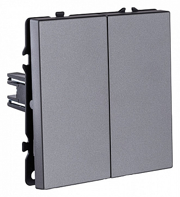 Выключатель двухклавишный без рамки Kollinger Eclipse EC-025GY 400_400_3106495