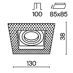 Встраиваемый светильник Technical DL003-01-W 250_100_Array