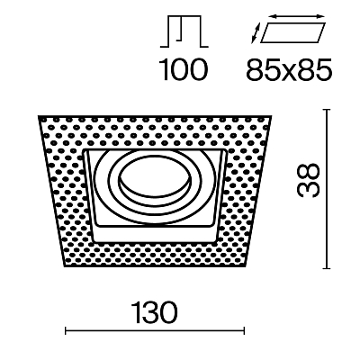 Встраиваемый светильник Technical DL003-01-W 400_400_2438145