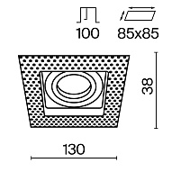 Встраиваемый светильник Technical DL003-01-W 500_191_2438145