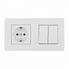 Блок с выключателями двухклавишными Arte Milano SET16-2 SET16-2-40-1-30-2 white 100_100_2182466