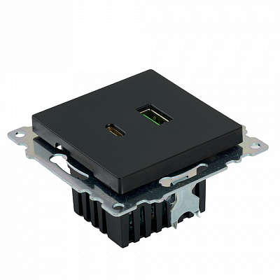 Розетка 2хUSB type A и C без рамки Stekker Катрин 50055 400_400_2160600