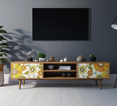 Комод "Berber" с нишей низкий под TV принт 47 арт BB49/Print_47 400_400_1937226