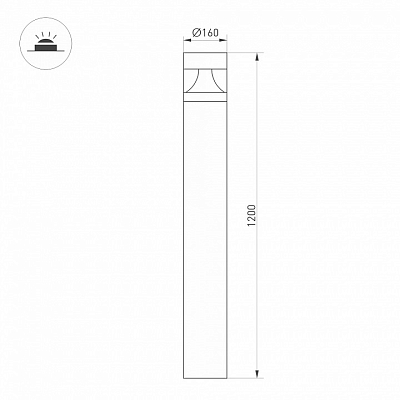Наземный высокий светильник Arlight LGD-LANDMARK-BOLL 047692 400_400_1905256