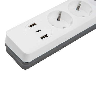 Сетевой фильтр Uniel S-GSR4-3 U2C1 WHITE/GREY UL-00012108 400_400_3083425